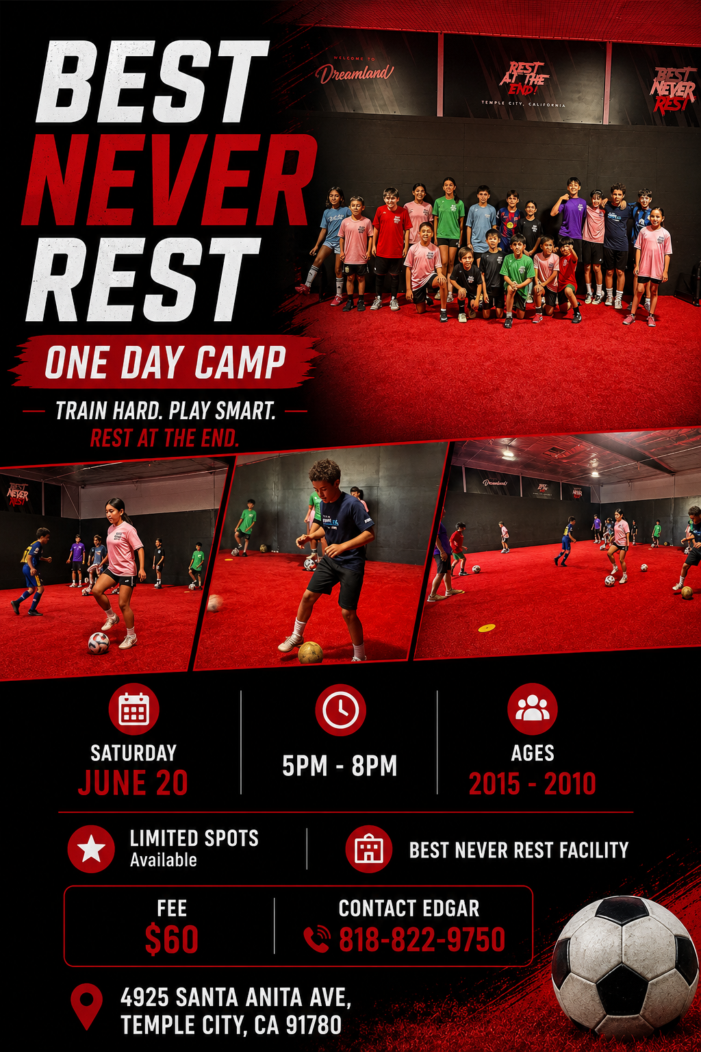 Saturday One Day Camp June 20 - Older Players 2015-2010