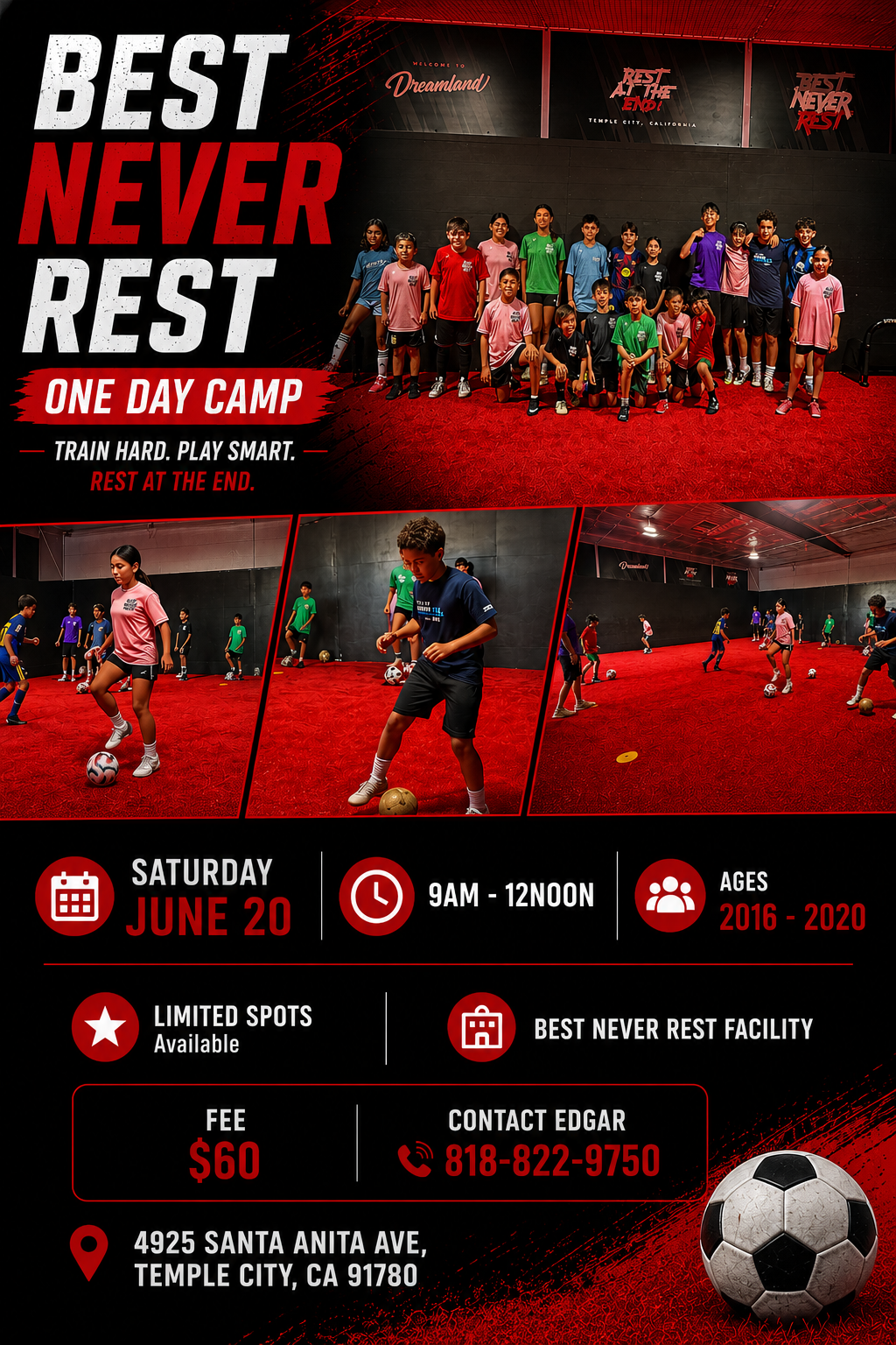 Saturday One Day Camp June 20 - Younger Players 2016-2020