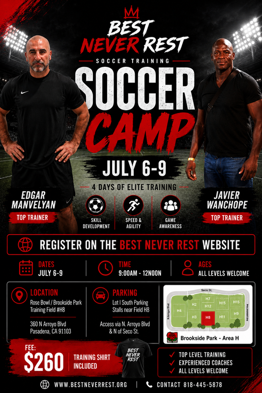 Best Never Rest & Coach Javier Wanchope Summer Soccer Camp July 6-9