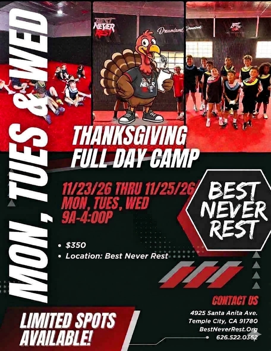 Thanksgiving Week Camp 2026 - Full Day - Indoor - 11/23-11/25